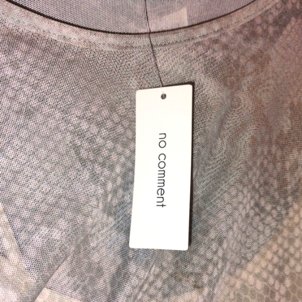 5/$50 No Comment Sheer Rouched Maxi Dress Snake Print Pink/Green/Grey Sz. S - Picture 5 of 6